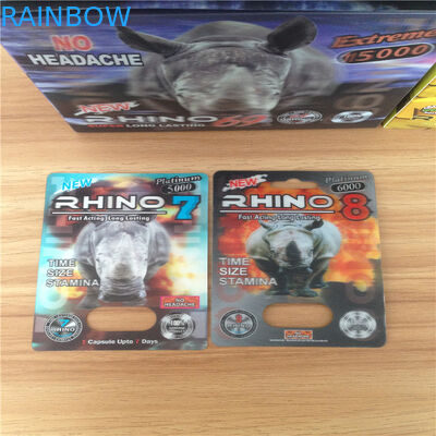 Karty PP 3D Kapsułki Opakowanie Blister Seksualność Rhino 69 Eco - Friendly
