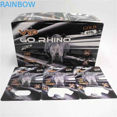 Go Rhino 3D Card Male Enhancement Pills Packing, Sex Pill Capsule Packing Recycled