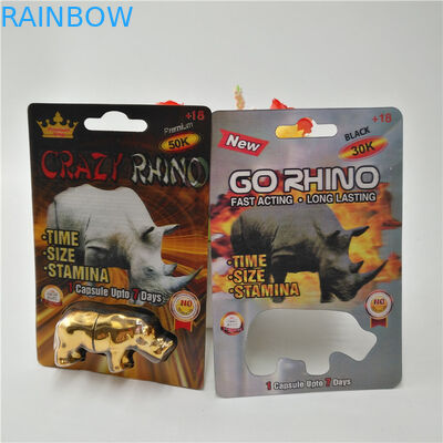 Go Rhino 3D Card Male Enhancement Pills Packing, Sex Pill Capsule Packing Recycled
