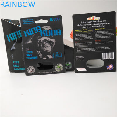King Kung Male Enhancement Pills 3D Blister Display Box PP Material Durable