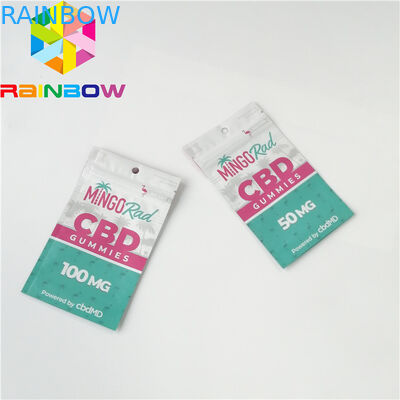 Woreczki plastikowe do recyklingu Opakowanie Gumowa torebka cukierkowa Ziplock CBD Druk wklęsły