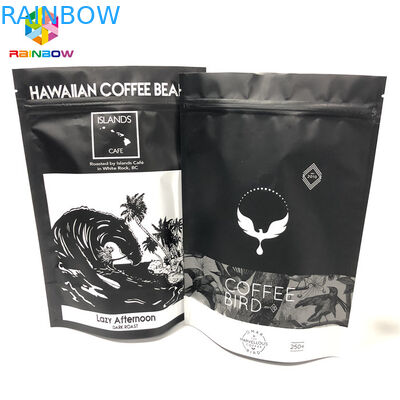 Wklęsłodrukowe torby z folii aluminiowej, mielone stojące torby na suwak z zaworem