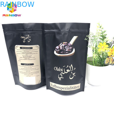 Wklęsłodrukowe torby z folii aluminiowej, mielone stojące torby na suwak z zaworem