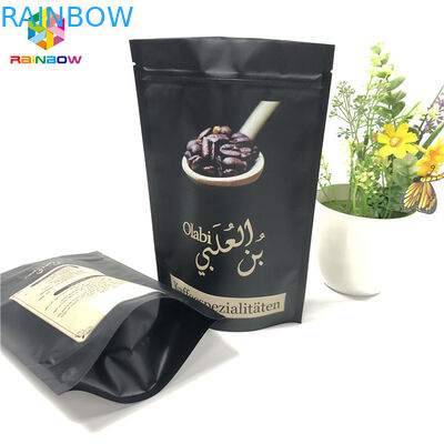 Wklęsłodrukowe torby z folii aluminiowej, mielone stojące torby na suwak z zaworem