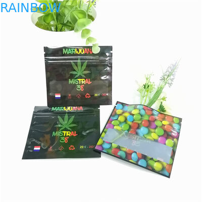 Przezroczyste kadzidełko ziołowe Opakowanie Mała przezroczysta folia aluminiowa Ziplock z jednej strony