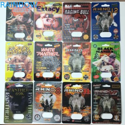 Hammer Stroke / Rhino 13 tabletek Opakowanie w pudełku kartonowym Mężczyzna Enhancer Capsule Magnum Paper Cards