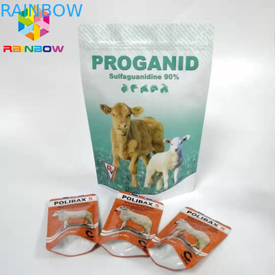 Niestandardowe stojące torby z suwakiem 20% rozpuszczalnego proszku oksytetracykliny