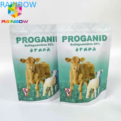 50g 100g Zip Lock Bag 20% ​​oksytetracykliny Rozpuszczalny proszek Opakowanie na leki dla zwierząt