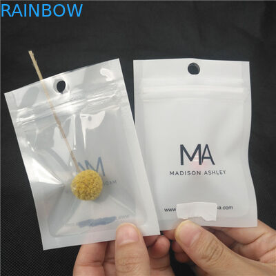 Przezroczysty błyszczący błyszczący błyszczący plastikowy woreczek na zamek błyskawiczny Naszyjnik Opakowanie biżuterii