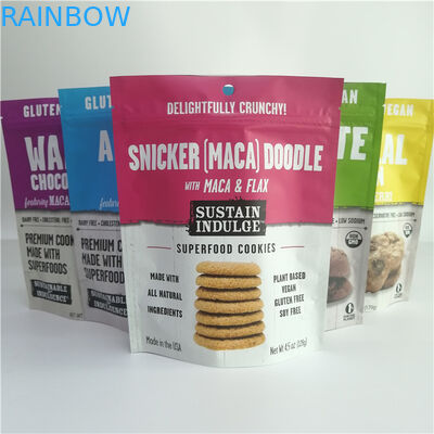 200g Aluminiowe stojaki z suwakiem na opakowania Pakowanie niestandardowego druku wklęsłego na białko