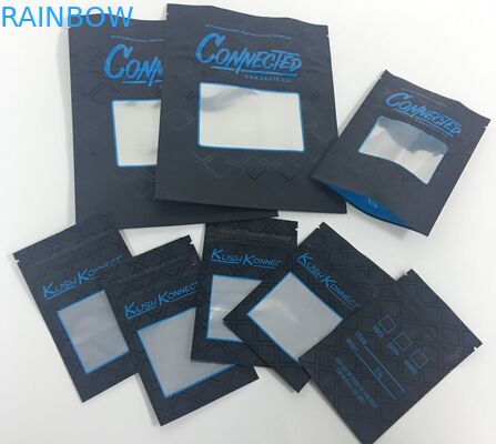 Druk cyfrowy Szczelne torby z zamkiem błyskawicznym Folia aluminiowa Gumowe małe torebki CBD