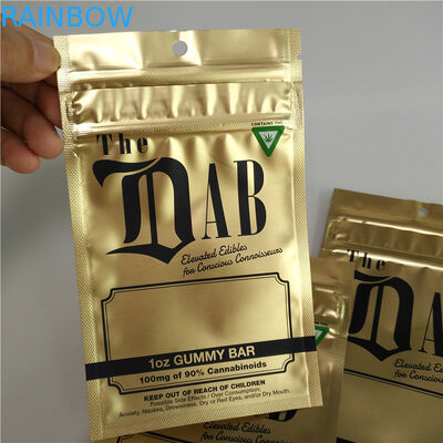Trzy boczne uszczelnienie Plastikowe woreczki Opakowanie Zamykana górna torba na konopie CBD Weed