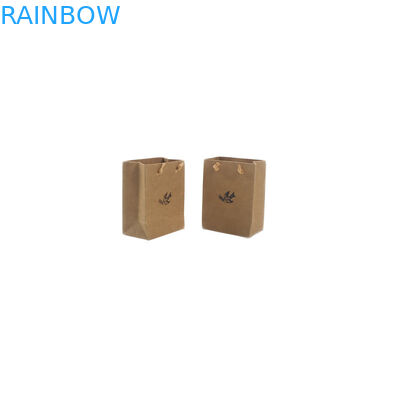 Doypack Stand Up Pouch Mała ręcznie robiona papierowa torba Kraft z recyklingu z uchwytem