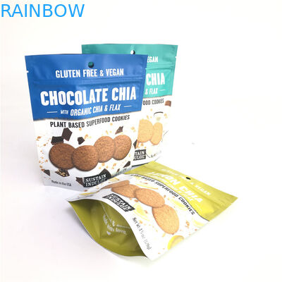 Biodegradowalne stojące torby na suwak Niestandardowy druk wklęsły do ​​pakowania żywności