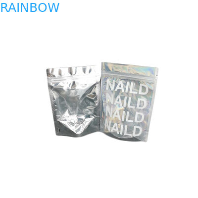 Holograficzna foliowa torebka foliowa do pakowania kosmetycznego Mylar Brokat / lakier do paznokci