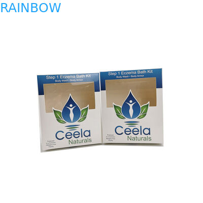 Błyszczący biały kartonowy kartonik Opakowanie Detaliczna pielęgnacja skóry Aplikacja do mycia ciała