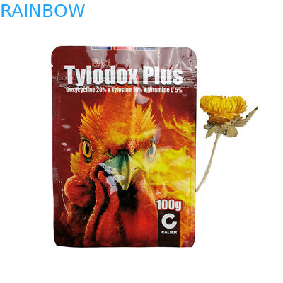 Trójstronna zgrzewająca torebka z folii aluminiowej Matowa 100g Pakowanie herbaty / kurczaka z karmą dla zwierząt