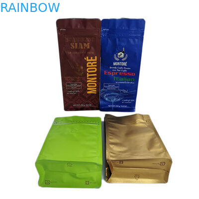 Torebki na herbatę z uszczelnioną folią aluminiową, torebki z płaskim dnem, zamykane na kawę z zaworem