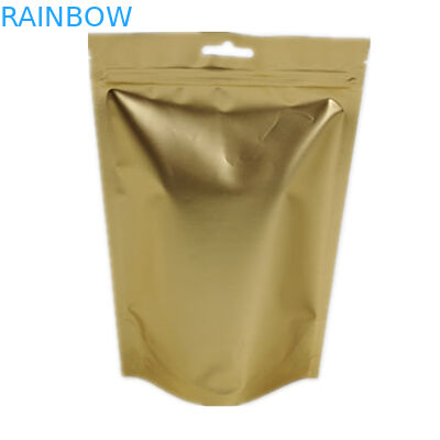 Zamykana, plastikowa torebka stojąca Torebki do pakowania kawy Złota folia aluminiowa