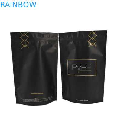 Opakowanie z matowej czarnej kawy laminowanej folii