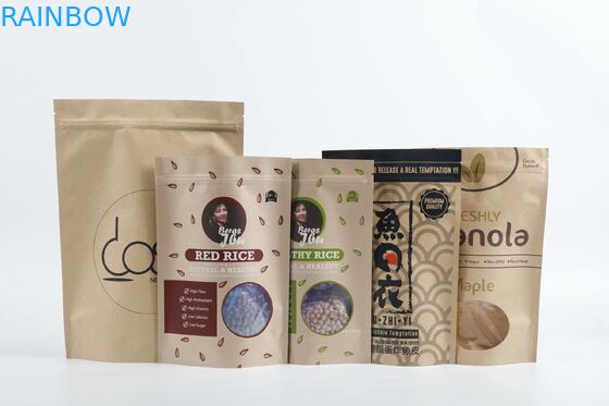 Odporne na wilgoć ciasteczka Stand Up Kraft Paper Pouch