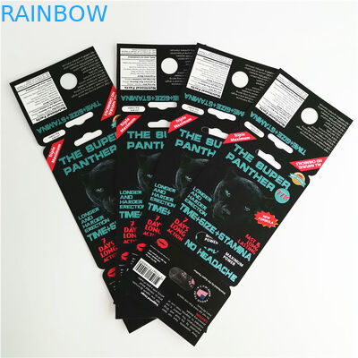 Rhino 69 male enhancements opakowanie na pigułki seksualne blister kapsułki 3D do wyświetlania