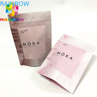 Niestandardowe woreczki z nadrukiem i woreczkami do szorowania ciała ze struną i nacięciami na łzy