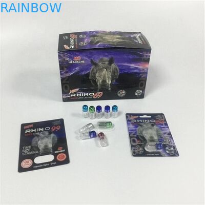 Karta do pakowania tabletek wzmacniacza męskiego Czarna Mamba Burro 30000 Papierowa blister ze złotą butelką na pigułki