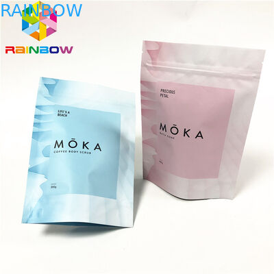 Laminowane torby foliowe stojące z niestandardowym nadrukiem woreczkiem ziplock do niestandardowych toreb do pakowania przekąsek / peelingu ciała