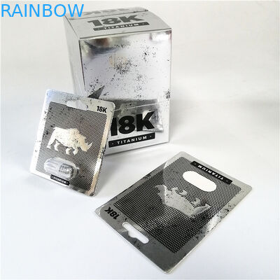 Niestandardowe pudełka do pakowania pigułek męskich nosorożca blister kartonowe pudełko 3d