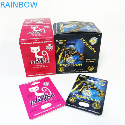 Niestandardowe drukowanie punktowe UV zmysłowe wzmocnienie papierowe pudełko różowe opakowanie papierowe pussycat