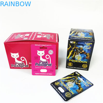 Pudełko kartonowe w kolorze różowym Pussycat Tłoczenie na gorąco Tłoczenie na gorąco opakowania typu blister, opakowania kartonowe, opakowania kartonowe