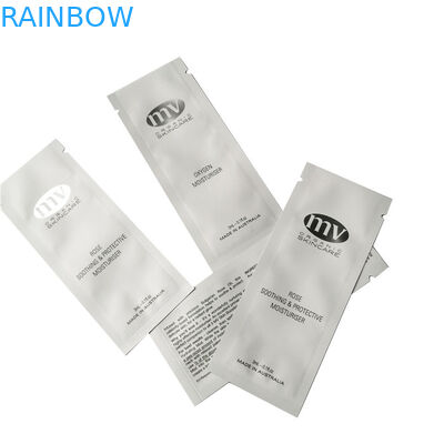 Białe drukowane torby kosmetyczne do pielęgnacji skóry Logo Indywidualne saszetki z płynnym nawilżaniem