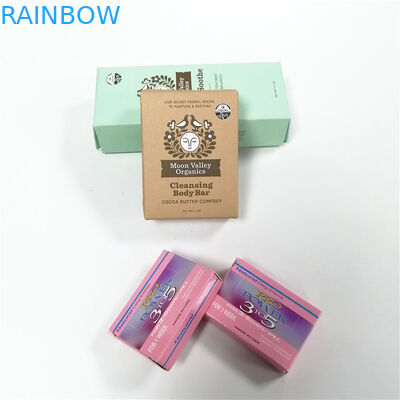 Niestandardowe opakowania papierowe z nadrukiem Pudełka na prezenty Tłoczone na gorąco Pudełka na mydło powlekane promieniami UV