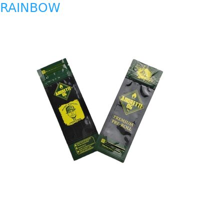 Shenzhen Dostawca Mini saszetki do złotego nadruku Preroll Cigarette 3 Side Seal Etui z torebkami na suwak