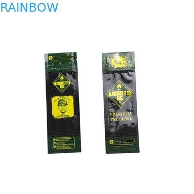 Shenzhen Dostawca Mini saszetki do złotego nadruku Preroll Cigarette 3 Side Seal Etui z torebkami na suwak