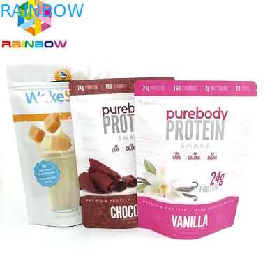 Niestandardowe drukowane torby do pakowania ziplock Doypack na proszek worek do przechowywania żywności z folii aluminiowej