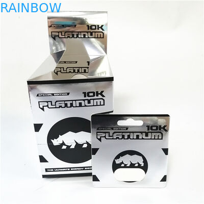 Indywidualne opakowanie blistrowe z kapsułkami z prywatną marką. 18-karatowe złoto srebrnoszare pudełko kartonowe