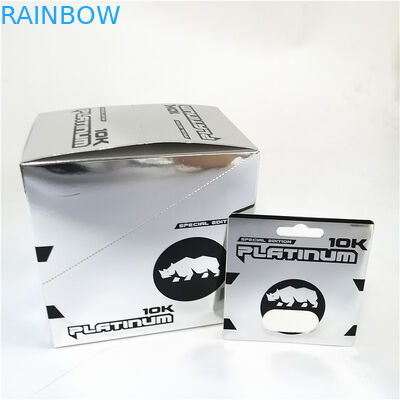 Gorąca sprzedaż Kartka 3D Blister Opakowanie blistrowe Rhino 18K Gold Capsule Bullet Paper Card Rhino Pill