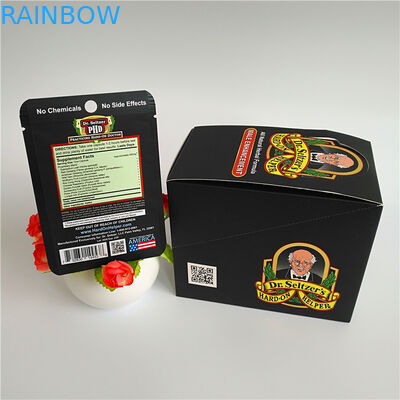 Przezroczyste przednie, zamykane torby mylarowe Ziplock odporny na zapachy pokrowiec na suszone kwiaty witaminy spożywcze, żelki, przechowywanie przekąsek