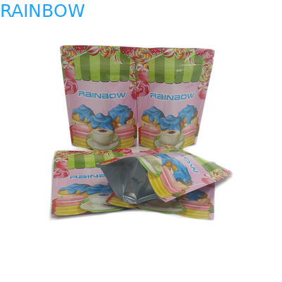 Niestandardowa mini błyszcząca folia 1G 1 / 8oz 1 / 4oz 1 / 2oz 1 uncja plastikowa torebka z zamkiem błyskawicznym Sugar Leaf Cookies Candy Gummies Packaging Bag