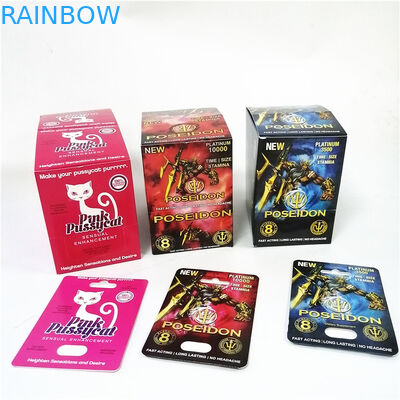 Wyświetl niestandardowe karty papierowe do drukowania kartonów z wycięciem na łzy Pudełko na różową kartę Pussycat