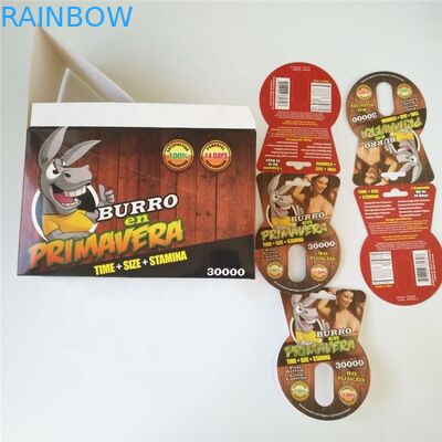 Pakowanie tabletek wzmacniających seksualność Rhino Max 150K 3D Blister z pudełkiem papierowym na kapsułkę w proszku