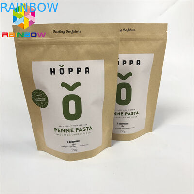 Brązowy papier pakowy CMYK VMPET Ziplock Stand Up Pouch