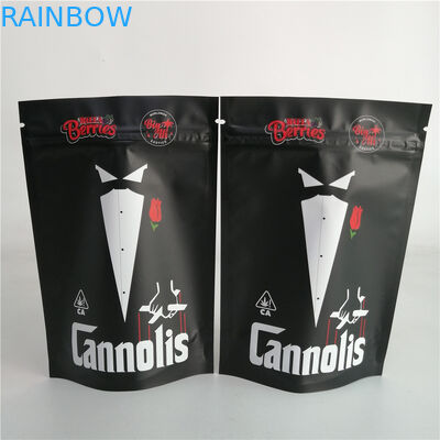 Dostosowane 3,5g Cookie Nut Weed Stand Up Zipper Etui Plastikowa torba cukierków 7g 18g 24g