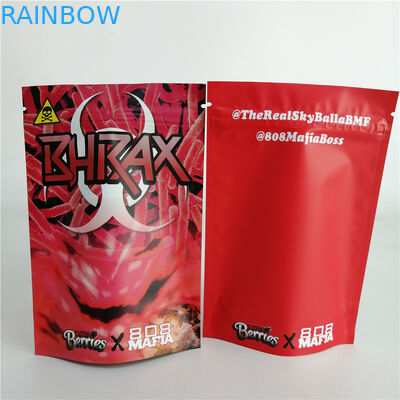 Dostosowane 3,5g Cookie Nut Weed Stand Up Zipper Etui Plastikowa torba cukierków 7g 18g 24g