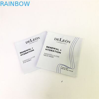 Płaska biała torba na maskę Indywidualna próbka kosmetyczna Mała saszetka na próbkę worek do pakowania kremu