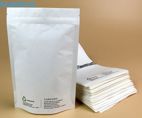 Spożywczy biodegradowalny kwadratowy dolny klin boczny kawa herbata Kraft torba papierowa torba mylarowa z blaszanym krawatem na popcorn Packa