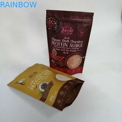 120 mikronów Stand Up Matte Protein Powder Mylar Zip w saszetkach