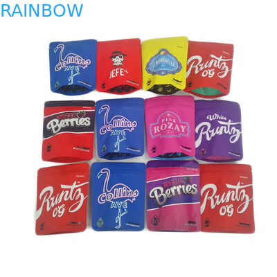 Miękkie w dotyku torby foliowe z zamkiem błyskawicznym 3,5 g Odporne na zapach matowe 3,5 g 7 g Cannabies Cookies Jefe Packaging Mylar Bag Custom